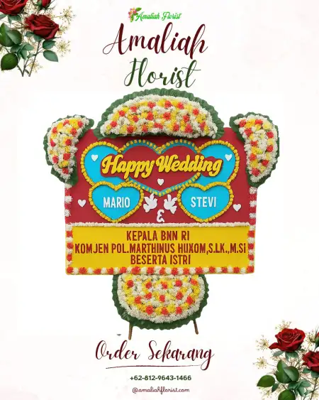 Papan Bunga Pernikahan Sopet